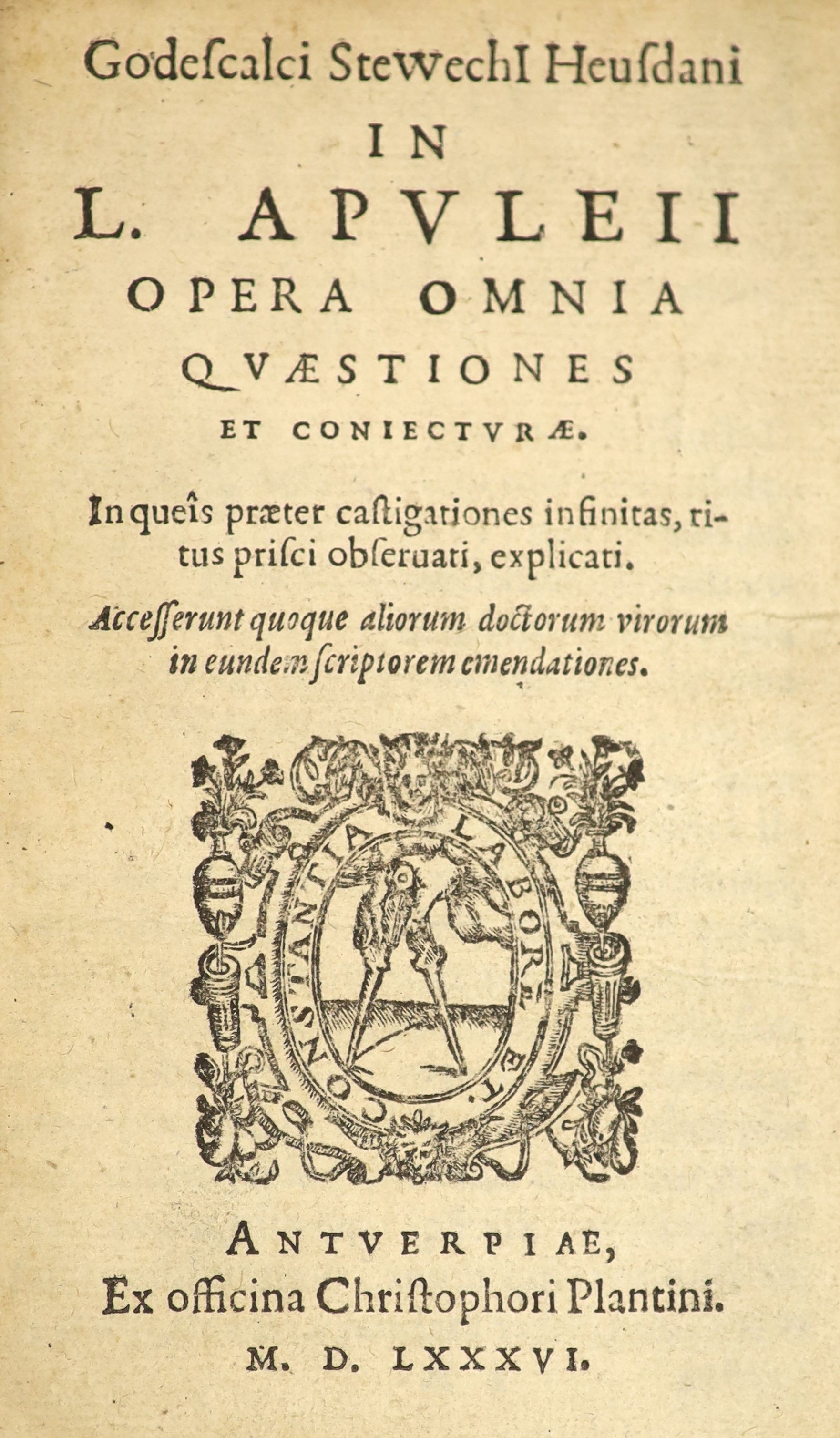 Stewechius, Godeschalcus. In L. Apuleii Opera Omnia Quaestiones et Coniecturae...